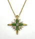 14K Gold Diamond & Emerald Star Of Bethlehem Opening Magnetic Necklace